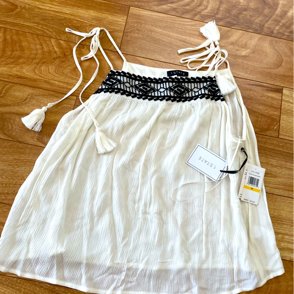 1. STATE Embroidered Tie-Strap Camisole
